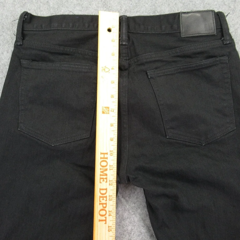GAP Denim Men's Black Slim Jeans 31x32 Cotton Stretch‎ Button Fly